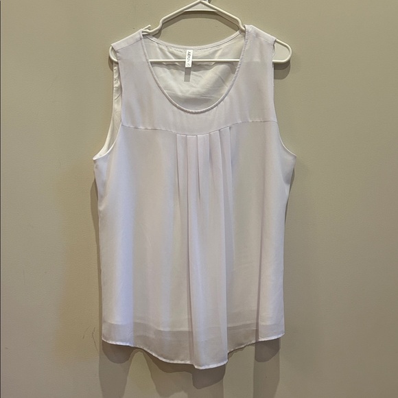 Jueyun Tops - Jueyun Tank Top Women's 2XL White Blouse Summer Casual Relaxed